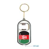 Afghanistan Flag 3 in 1 Bottle Opener LED Light KeyChain KeyRing Holder