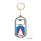 American Samoa Flag 3 in 1 Bottle Opener LED Light KeyChain KeyRing Holder