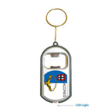 Acores Flag 3 in 1 Bottle Opener LED Light KeyChain KeyRing Holder