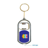 Alberta Flag 3 in 1 Bottle Opener LED Light KeyChain KeyRing Holder