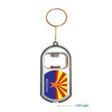 Arizona USA State 3 in 1 Bottle Opener LED Light KeyChain KeyRing Holder
