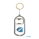 Bosnia Flag 3 in 1 Bottle Opener LED Light KeyChain KeyRing Holder
