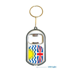 Br. Columbia Flag 3 in 1 Bottle Opener LED Light KeyChain KeyRing Holder