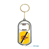 Brunei Flag 3 in 1 Bottle Opener LED Light KeyChain KeyRing Holder