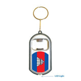 Cambodia Flag 3 in 1 Bottle Opener LED Light KeyChain KeyRing Holder