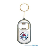 Colorado Avalanche NHL 3 in 1 Bottle Opener LED Light KeyChain KeyRing Holder