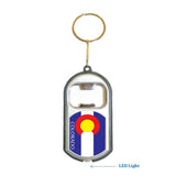 Colorado USA State 3 in 1 Bottle Opener LED Light KeyChain KeyRing Holder