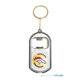 Denver Broncos NFL 3 in 1 Bottle Opener LED Light KeyChain KeyRing Holder