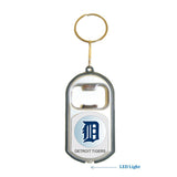 Detroit Tigers MLB 3 in 1 Bottle Opener LED Light KeyChain KeyRing Holder