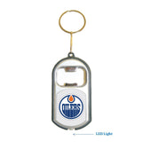 Edmonton Oilers NHL 3 in 1 Bottle Opener LED Light KeyChain KeyRing Holder
