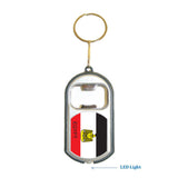 Egypt Flag 3 in 1 Bottle Opener LED Light KeyChain KeyRing Holder