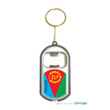 Eritrea Flag 3 in 1 Bottle Opener LED Light KeyChain KeyRing Holder