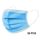 Shipped from USA Disposable Personal Face 3 Layer Mouth Nose Cover - 50-Pack