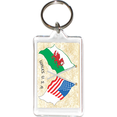 Wales - USA Friendship Acrylic Key Holders