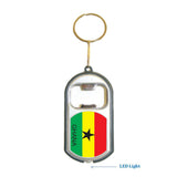 Ghana Flag 3 in 1 Bottle Opener LED Light KeyChain KeyRing Holder