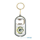 Green Bay Packers NFL 3 in 1 Bottle Opener LED Light KeyChain KeyRing Holder
