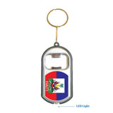 Haiti Flag 3 in 1 Bottle Opener LED Light KeyChain KeyRing Holder