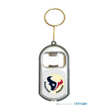 Houston Texans NFL 3 in 1 Bottle Opener LED Light KeyChain KeyRing Holder