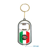 Hungary Flag 3 in 1 Bottle Opener LED Light KeyChain KeyRing Holder