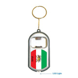 Iran 2 Flag 3 in 1 Bottle Opener LED Light KeyChain KeyRing Holder