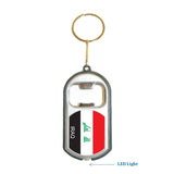 Iraq Flag 3 in 1 Bottle Opener LED Light KeyChain KeyRing Holder