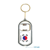 Korea South Flag 3 in 1 Bottle Opener LED Light KeyChain KeyRing Holder