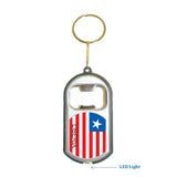 Liberia Flag 3 in 1 Bottle Opener LED Light KeyChain KeyRing Holder