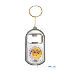 Los Angeles Lakers NBA 3 in 1 Bottle Opener LED Light KeyChain KeyRing Holder