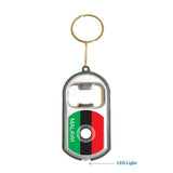 Malawi Flag 3 in 1 Bottle Opener LED Light KeyChain KeyRing Holder