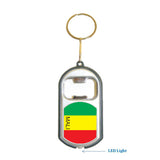 Mali Flag 3 in 1 Bottle Opener LED Light KeyChain KeyRing Holder