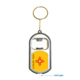 New Mexico USA State 3 in 1 Bottle Opener LED Light KeyChain KeyRing Holder