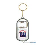 New York Giants NFL 3 in 1 Bottle Opener LED Light KeyChain KeyRing Holder