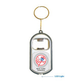 New York Yankees MLB 3 in 1 Bottle Opener LED Light KeyChain KeyRing Holder