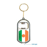 Niger Flag 3 in 1 Bottle Opener LED Light KeyChain KeyRing Holder