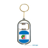 Northwest Terr Flag 3 in 1 Bottle Opener LED Light KeyChain KeyRing Holder
