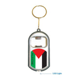 Palestine Flag 3 in 1 Bottle Opener LED Light KeyChain KeyRing Holder