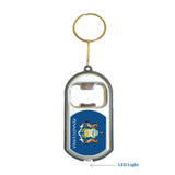 Pennsylvania USA State 3 in 1 Bottle Opener LED Light KeyChain KeyRing Holder