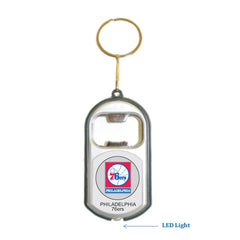 Philadelphia 76Ers NBA 3 in 1 Bottle Opener LED Light KeyChain KeyRing Holder