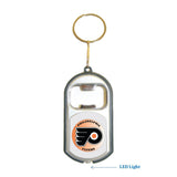 Philadelphia Flyers NHL 3 in 1 Bottle Opener LED Light KeyChain KeyRing Holder