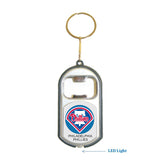 Philadelphia Phillies MLB 3 in 1 Bottle Opener LED Light KeyChain KeyRing Holder