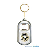 Pittsburgh Penguins NHL 3 in 1 Bottle Opener LED Light KeyChain KeyRing Holder