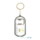Rhode Island USA State 3 in 1 Bottle Opener LED Light KeyChain KeyRing Holder