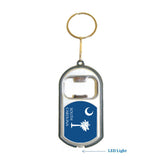 S.Carolin USA State 3 in 1 Bottle Opener LED Light KeyChain KeyRing Holder