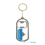 San Marino Flag 3 in 1 Bottle Opener LED Light KeyChain KeyRing Holder