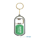 Saudi Arabia Flag 3 in 1 Bottle Opener LED Light KeyChain KeyRing Holder