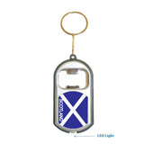 Scotland 1 Flag 3 in 1 Bottle Opener LED Light KeyChain KeyRing Holder