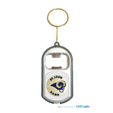 St. Louis Rams NFL 3 in 1 Bottle Opener LED Light KeyChain KeyRing Holder