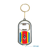 Swaziland Flag 3 in 1 Bottle Opener LED Light KeyChain KeyRing Holder