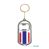 Thailand Flag 3 in 1 Bottle Opener LED Light KeyChain KeyRing Holder