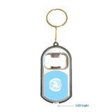 U. N USA State 3 in 1 Bottle Opener LED Light KeyChain KeyRing Holder